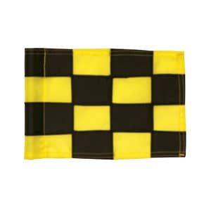 Standard Golf - Small Tube Practice Green Flag - Black & Yellow Checkered