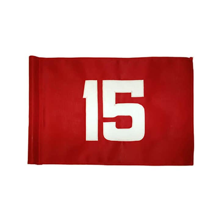 Standard Golf - Tube-Style Heavy Weave Polyester Numbered Flags - Red