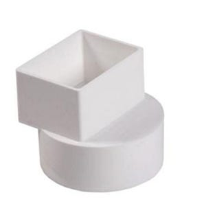 Multi Fittings - 3" X 4" X 4" PVC Sewer Offset Downspout Adapter