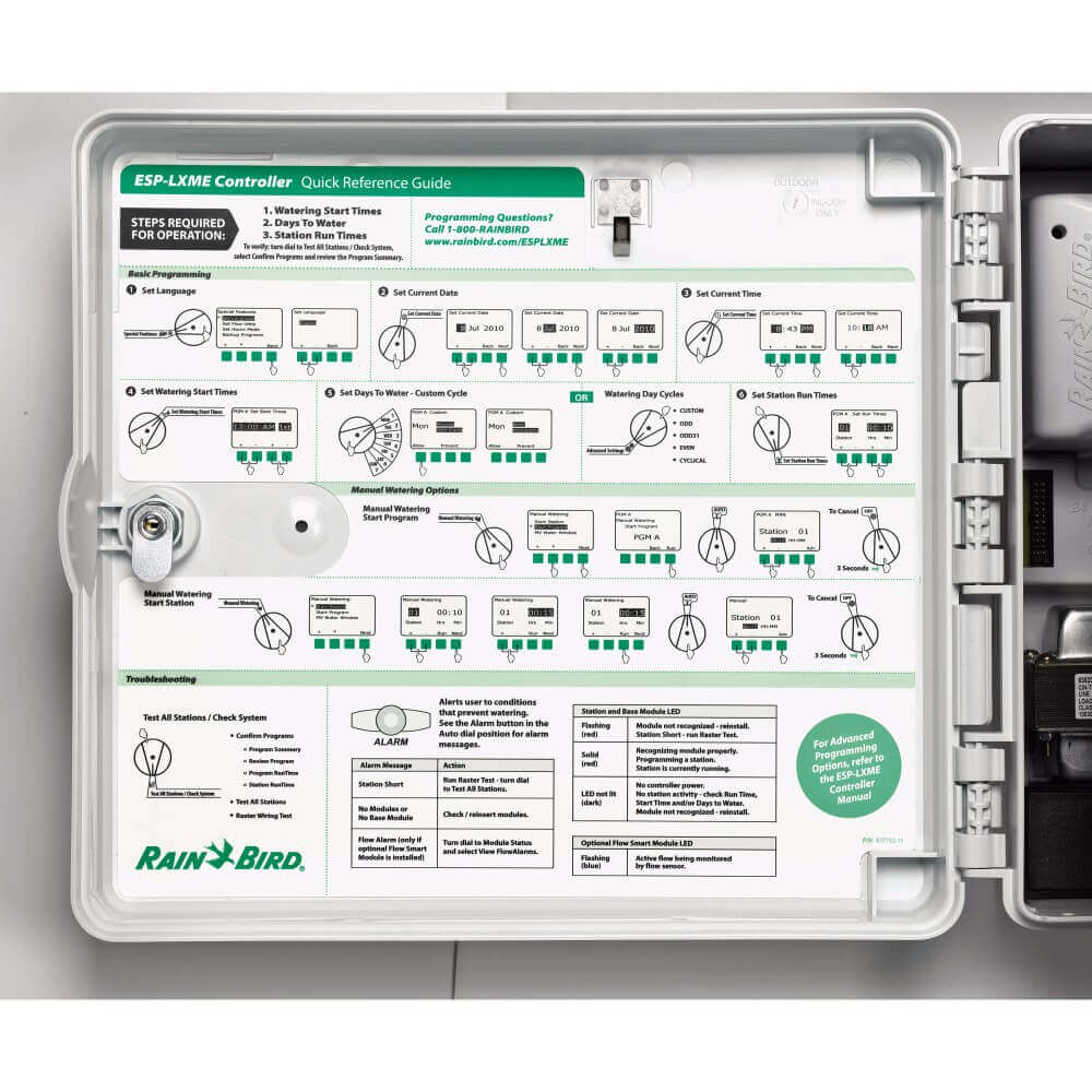 Rain Bird - ESP-LXME Series 8 Station Outdoor Enhanced Rain Bird - ESP-LXME Series 8 Station Outdoor Enhanced