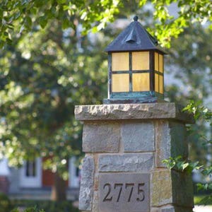 Brass Light Gallery - Cottage Column Lantern - 12" Roof