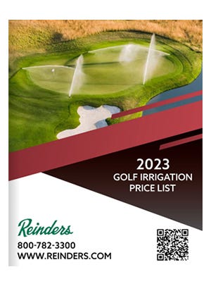 Golf Irrigation Price List